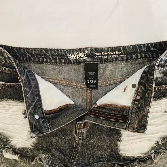 High Rise Short Distressed Jean Shorts - Mossimo by Target - Grey - Picture 7 of 10